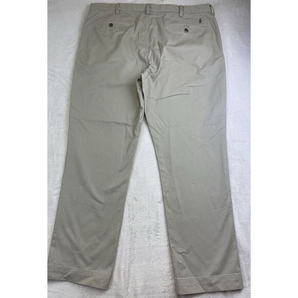 Polo Ralph Lauren Pants Mens 38x30 Chino Stretch Straight Fit Classic Grey - Picture 2 of 11